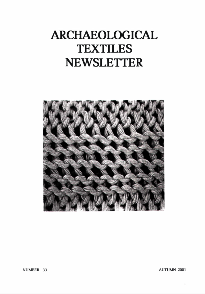 Archaeological Textiles Newsletter 33
