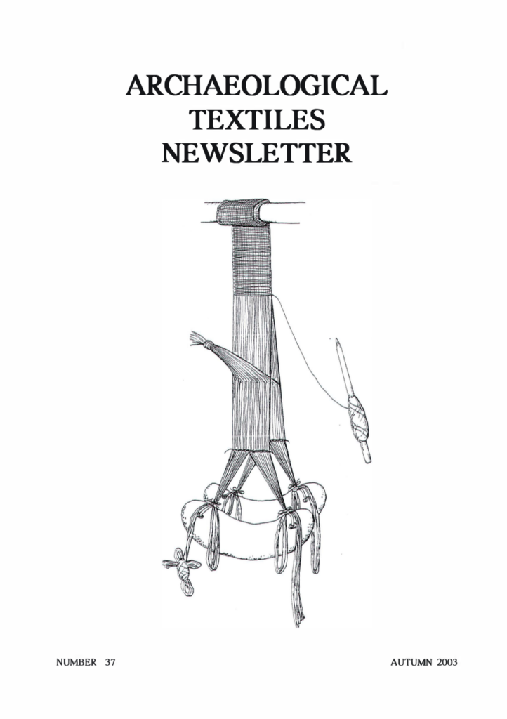 Archaeological Textiles Newsletter 37